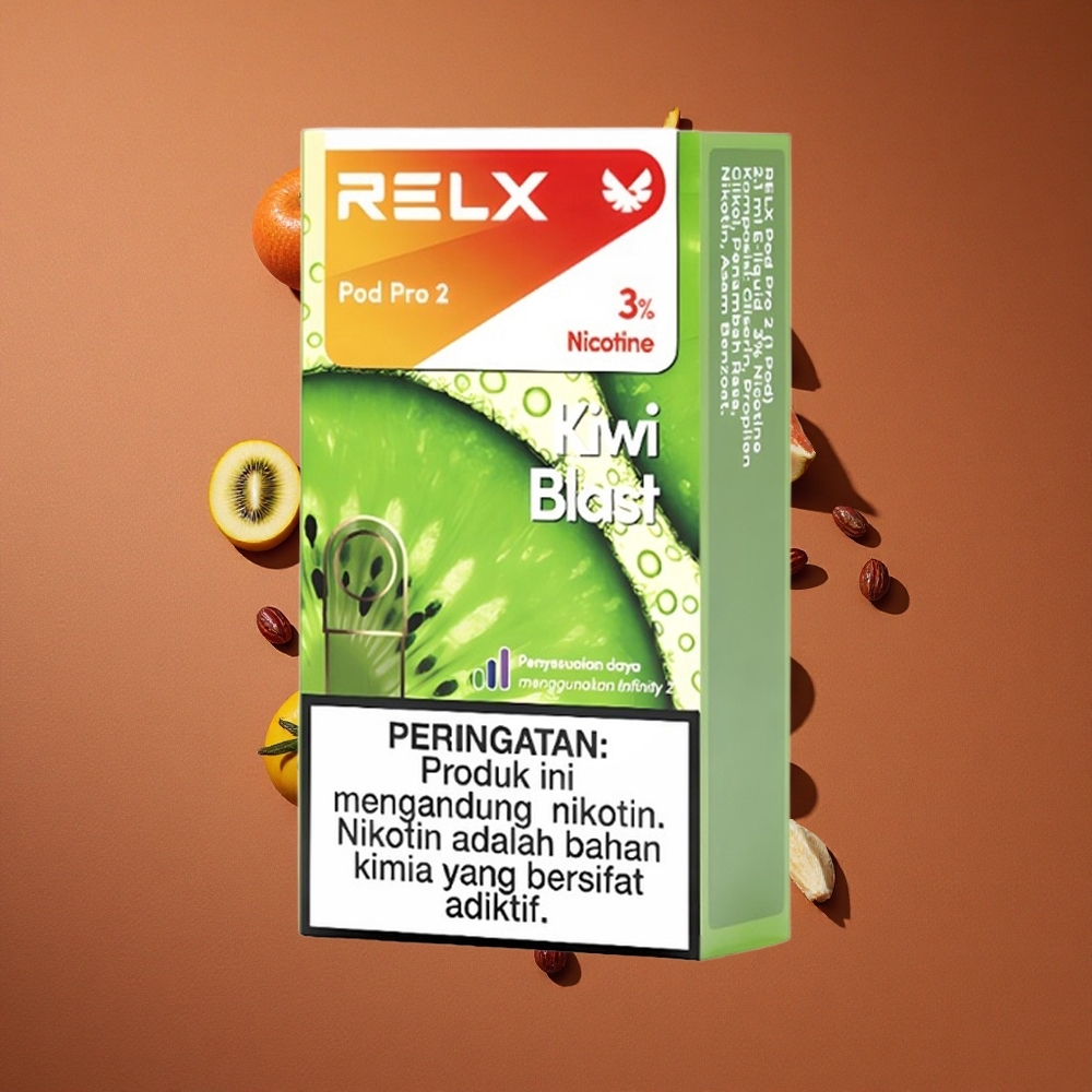 RELX Pod Pro 2 600 Pufova Kiwi Eksplozija 3% Никотин 1.9 мл Е-течности 3 Režima Napona