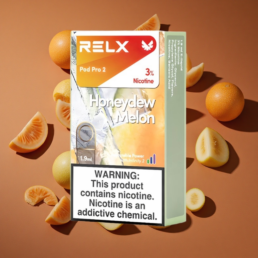 RELX Pod Pro 2 600 Pufova Medena Dinja 3% Никотин 1.9 мл Е-течности