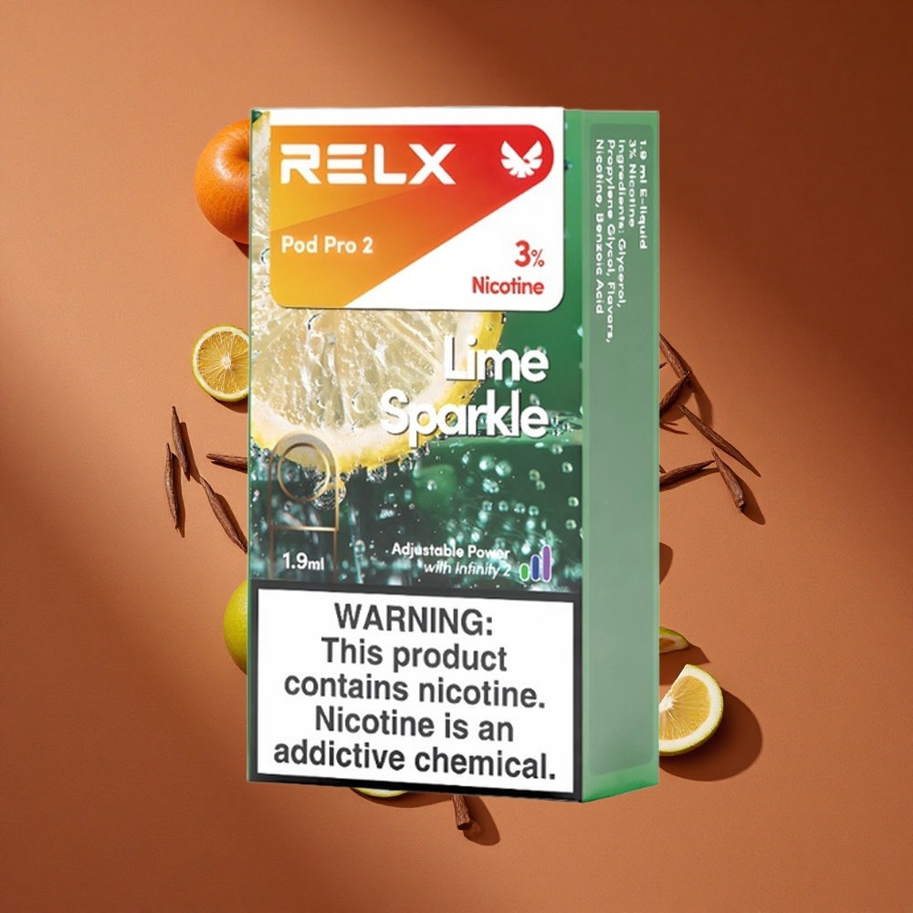 Relx Pod Pro 2 600 Pufova Limeta Iskra 3% Никотин 1.9 мл Е-течности 3 Modi Napona