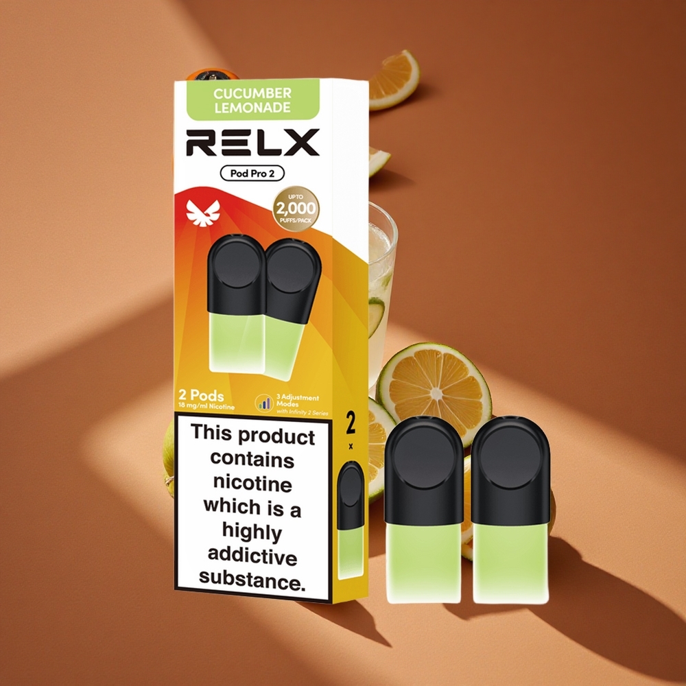 Relx Pod Pro 2 600 Pufova Piće-Krastavac Limunada 1,8% Никотин 1,9 мл Е-течности 3 režima napajanja