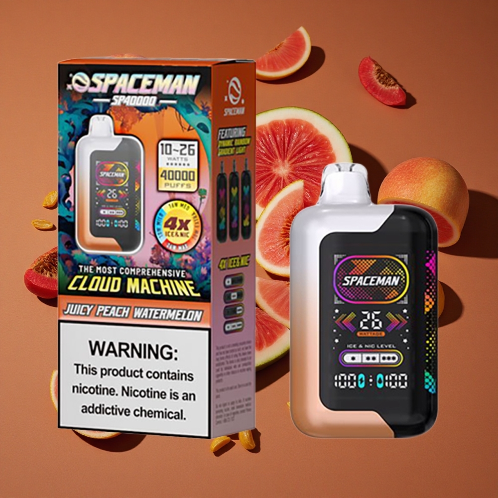 SMOK SPACEMAN SP40000 Једнократни Вапе 40000 Pufova Sok od Breskve и Lubenice Integrisana 1000 мАх батерија