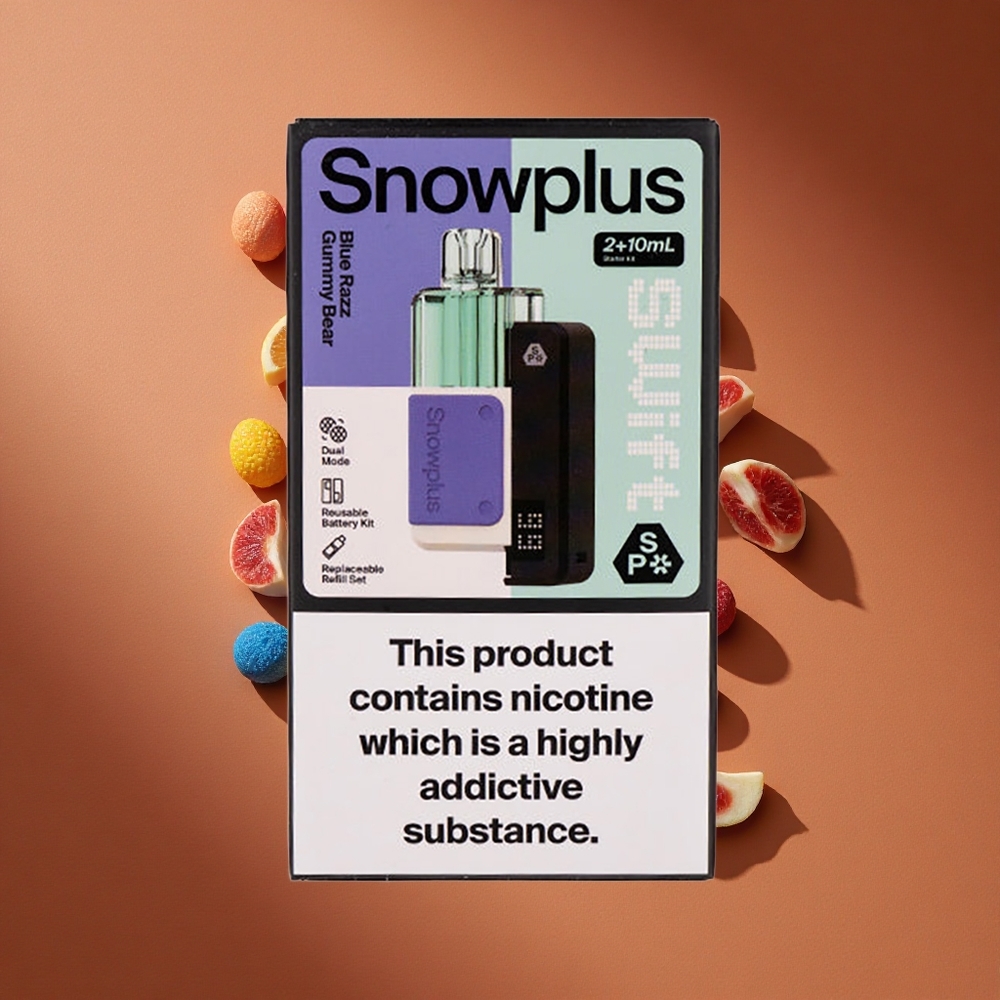 Snowplus Swift 5000 Pufova Дуал Месх Цоил 1000мАх батерија Plavi Razz Gumeni Medved
