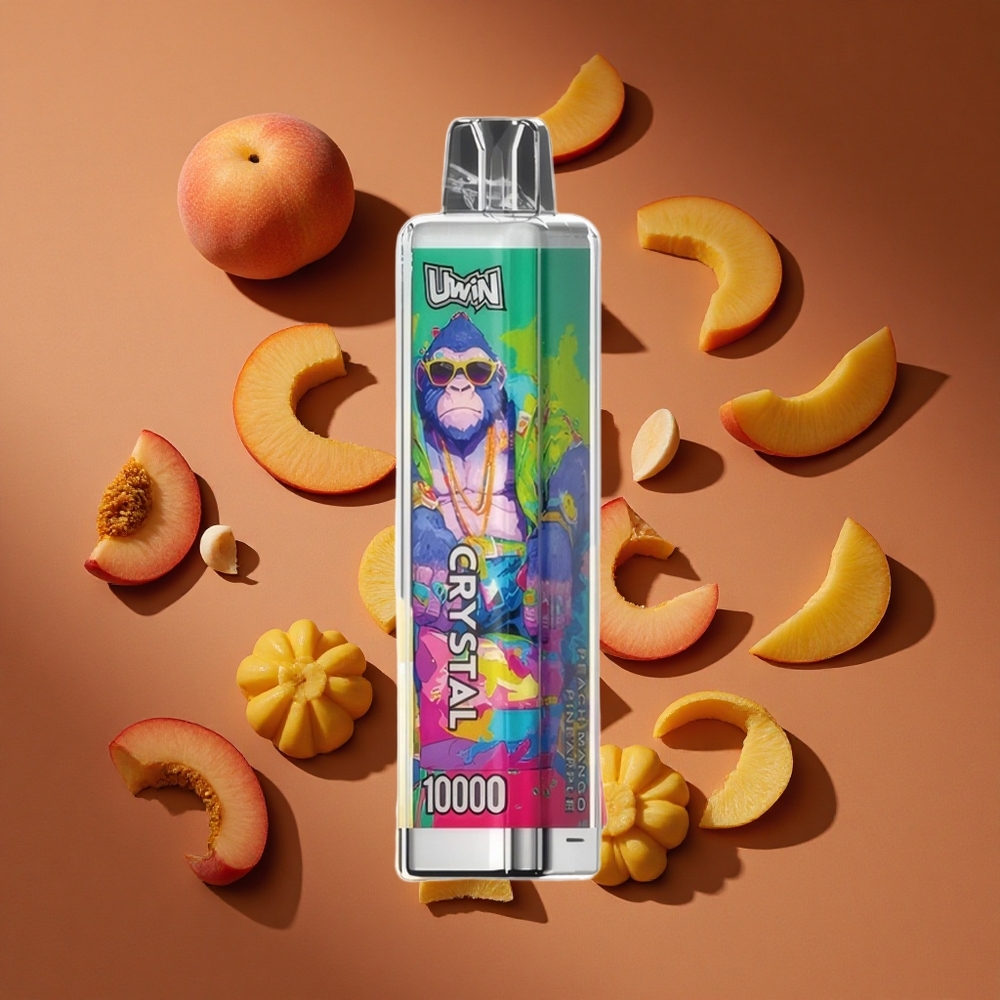 UWIN Crystal 10000 Pufova Breskva Mango Ananas RGB Svetla и 18 мл Е-течности