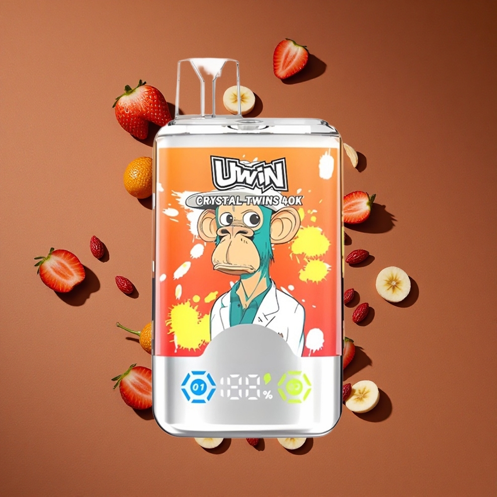 UWIN Crystal Twins 40000 Pufova Jagoda Banana Ljubav 32 мл Е-течности/850 мАх батерија Type-C