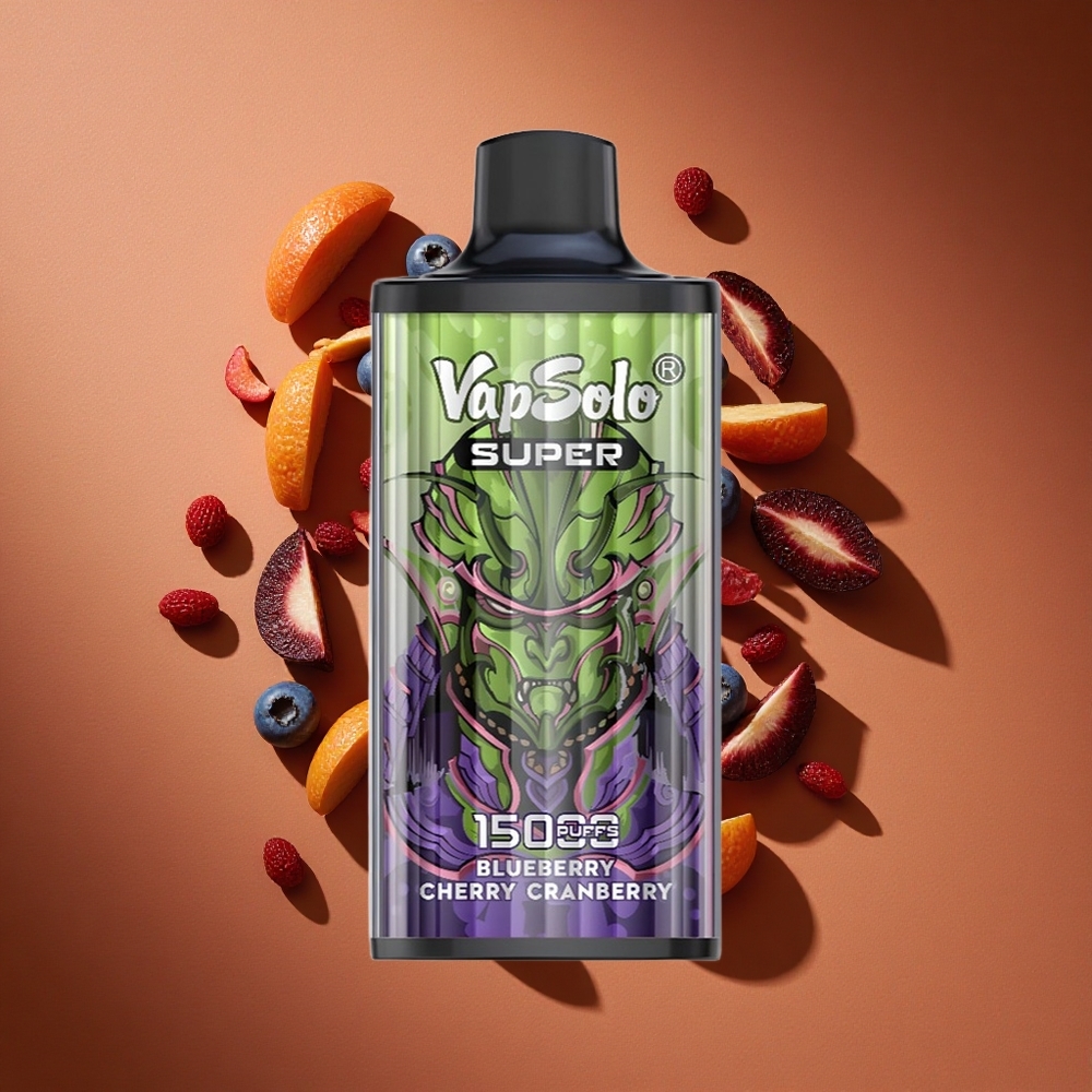 Vapsolo Super 15000 Pufova Једнократни Вапе Borovina Trešnja Brusnica 40 мл Е-течности 850 мАх батерија Месх Цоил