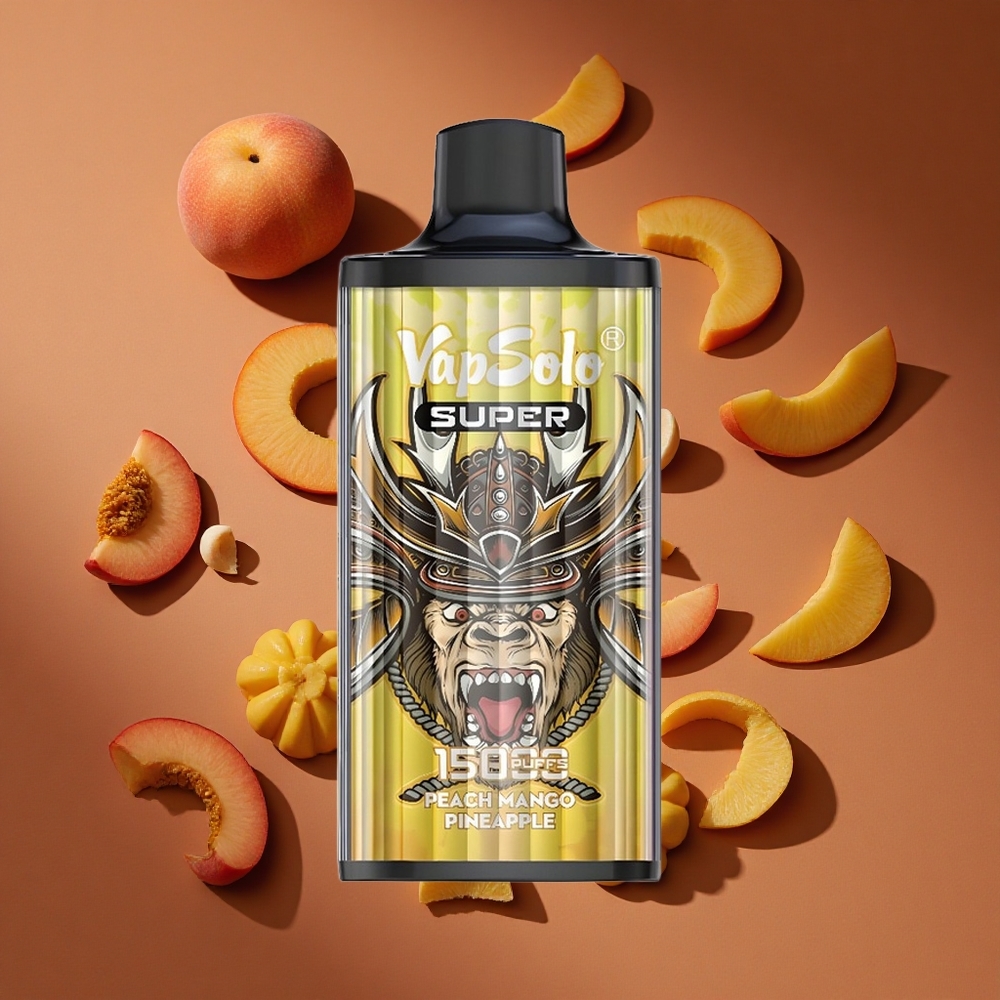 Vapsolo Super 15000 Pufova Breskva Mango Ananas 40 мл Е-течности 850 мАх батерија Месх Цоил