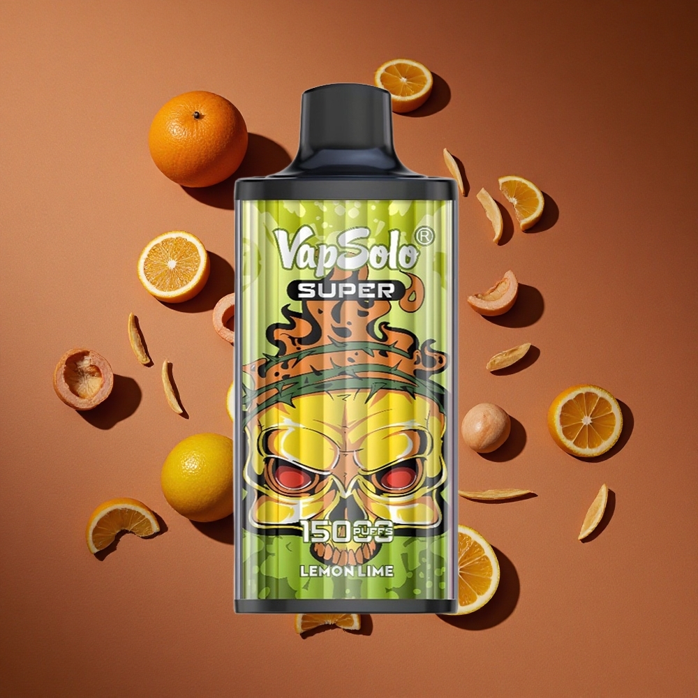 Vapsolo Super 15000 Pufova Lima Limon 40 мл Е-течности 850 мАх батерија Месх Цоил