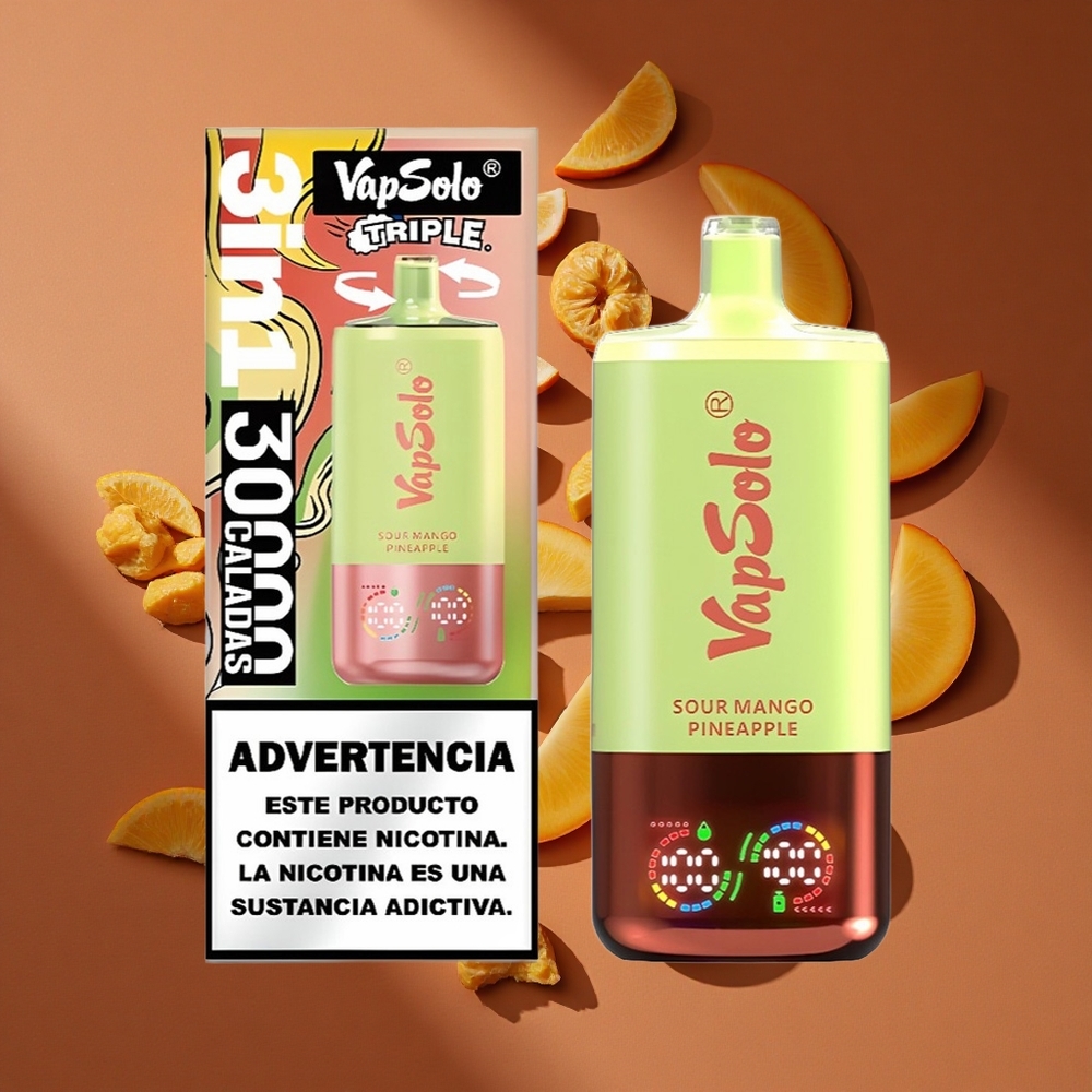 Vapsolo Triple 30000 Pufova 40 мл Е-течности Kiselo Mango Ananas Tip-C