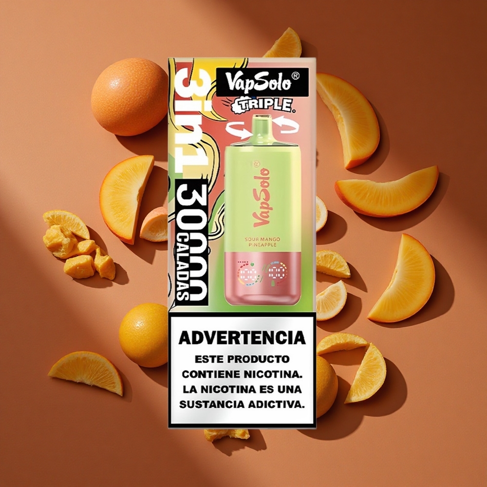 Vapsolo Triple 30000 Pufova 40 мл Е-течности Kiselo Mango Ananas Tip-C