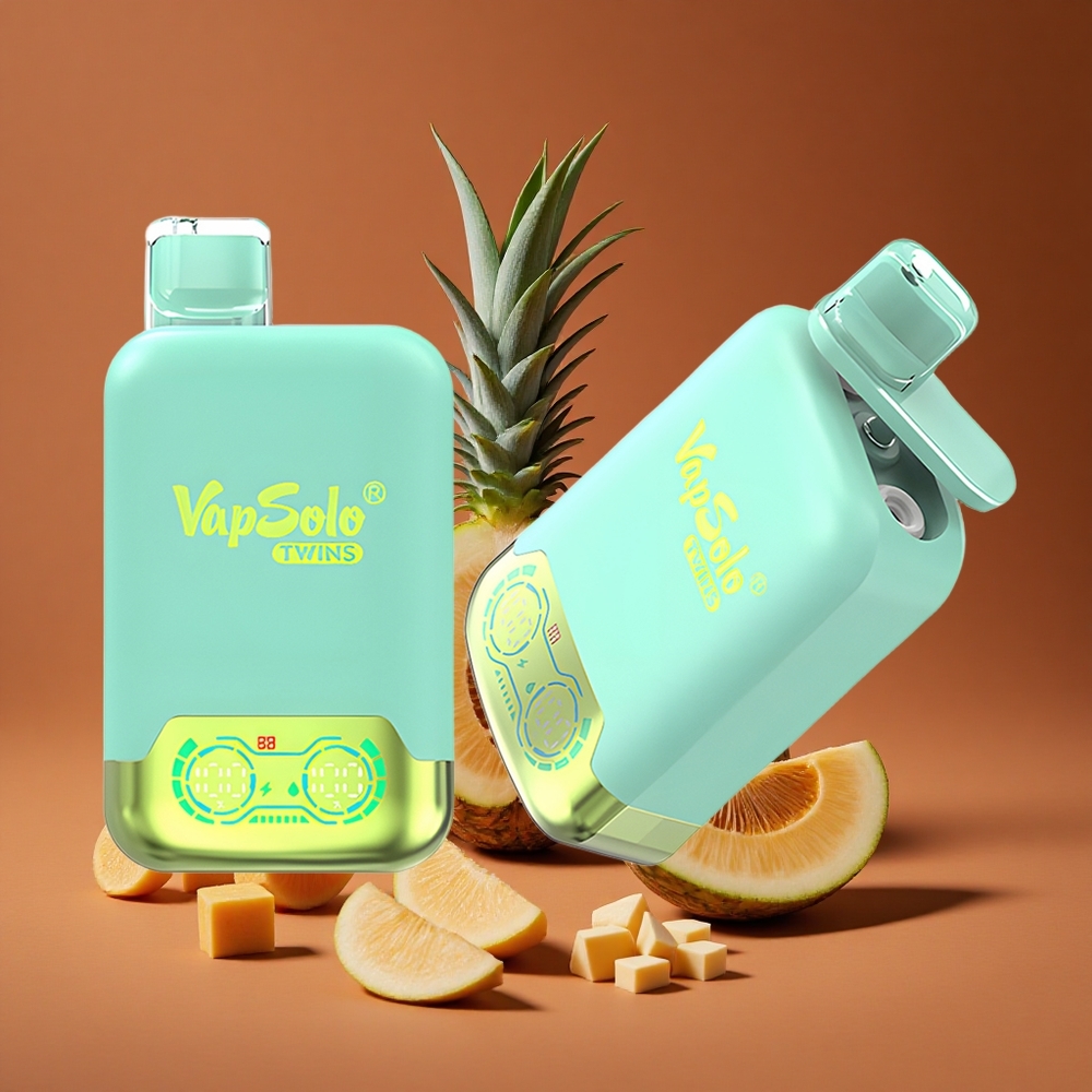 Vapsolo Twins 20000 Puffs Trostruka Dinja & Ananas Kokos 40 мл Е-течности Tip-C