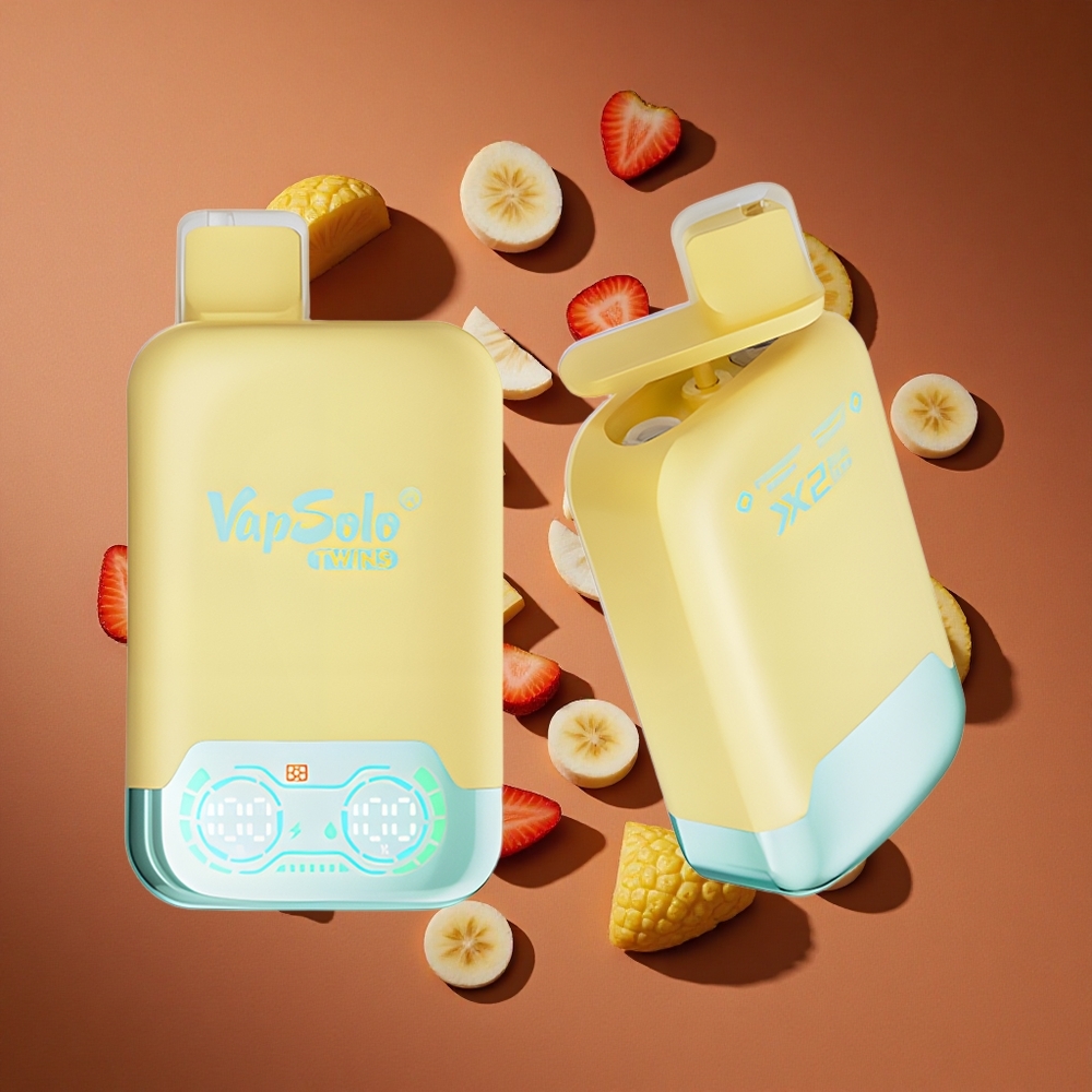 Vapsolo Twins 20000 Pufova Једнократни Вапе Ananas Kokos & Jagoda Banana 40 мл Е-течности 2 Rezervoara Тип-Ц пуњење