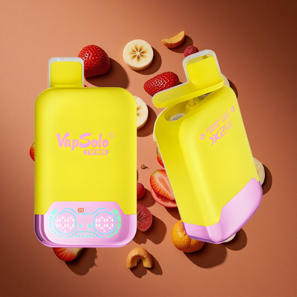Vapsolo Twins 20000 Pufova Jagoda Banana & Gazirana Trešnja са 40 мл Е-течности E-Tekućine и Тип-Ц пуњење