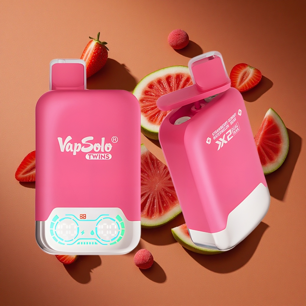 Vapsolo Twins 20000 Pufova Једнократни Вапе Jagoda Lubenica & Gummede 40 мл Е-течности 2 Rezervoara Type-C