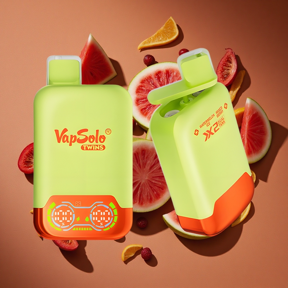 Vapsolo Twins 20000 Pufova Једнократни Вапе Lubenica Led & Mešano Voće са 40 мл Е-течности E-Tekućine и 2 Rezervoara