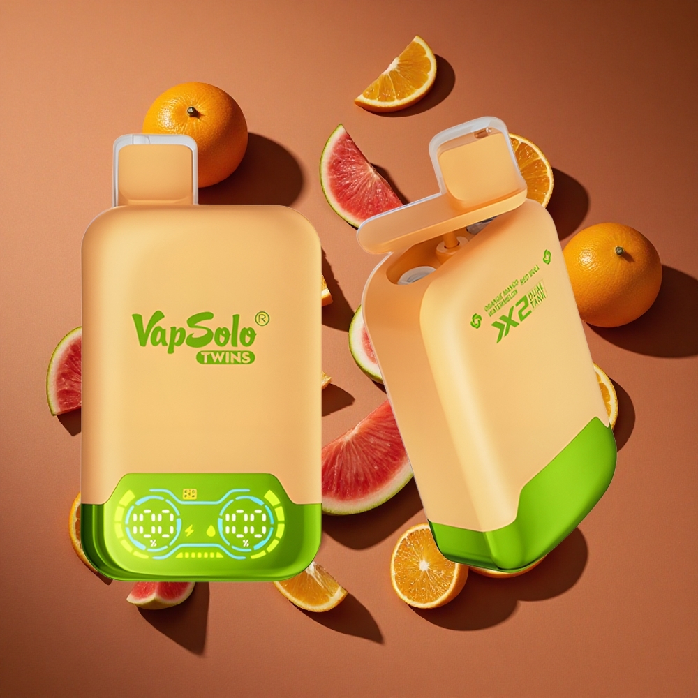 Vapsolo Twins 20000 Pufova Narandža Mango Lubenica & Red Bull 40 мл Е-течности 2 Rezervoara Type-C