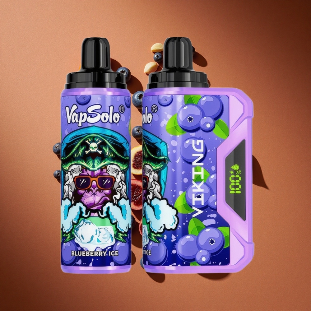 VapSolo VIKING 12000 Pufova Једнократни Вапе Borovnica са 22 мл Е-течности Tecnosti и Тип-Ц пуњење