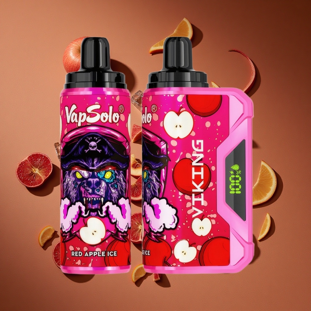 VapSolo VIKING 12000 Pufova Једнократни Вапе Crvena Jabuka Led Ekran & Tip-C Punjenje