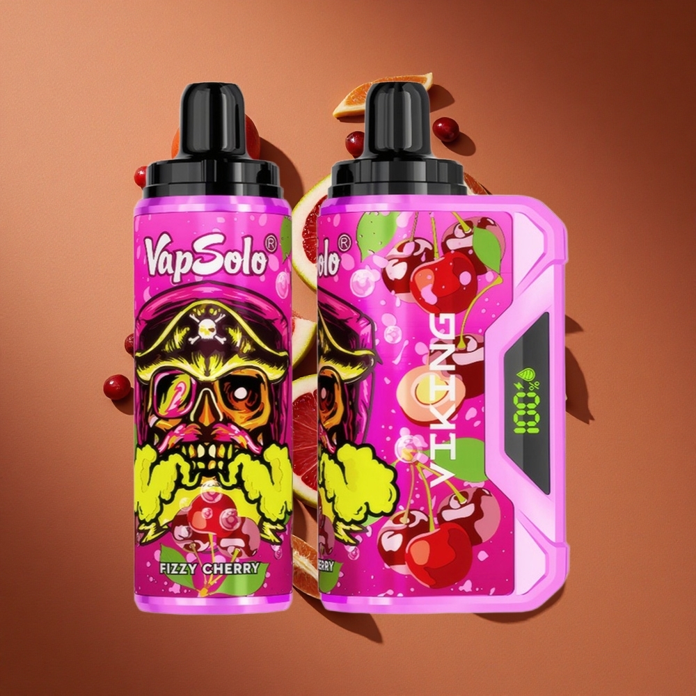 VapSolo VIKING 12000 Pufova Једнократни Вапе Gazirana Trešnja са 22 мл Е-течностиi и Тип-Ц пуњење