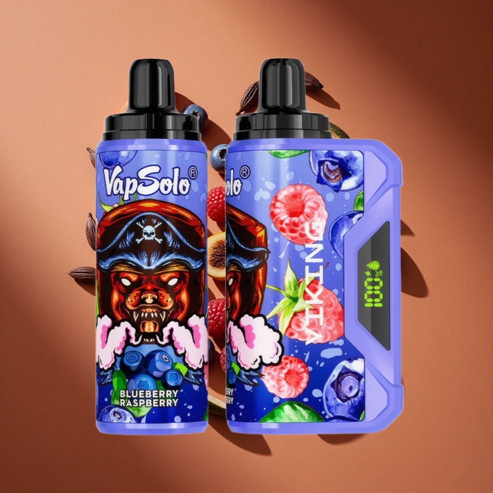 VapSolo VIKING 12000 Pufova Jednokratna Vape Borovnica Malina са 22 мл Е-течности и Тип-Ц пуњење