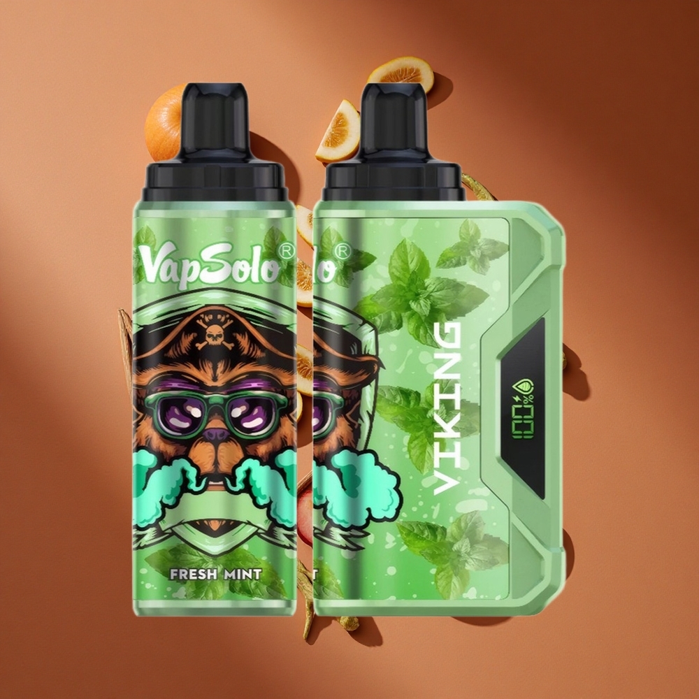 VapSolo VIKING 12000 Pufova Једнократни Вапе Sveža Nana са 22 мл Е-течности и Тип-Ц пуњење