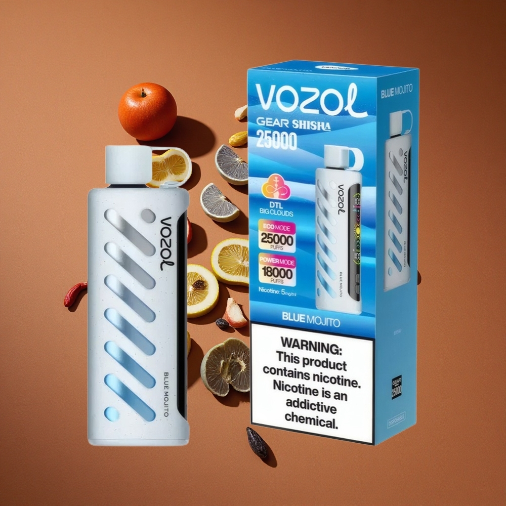 VOZOL Gear Shisha 25000 Pufova Plavi Mojito Dual Mreža 5mg/ml