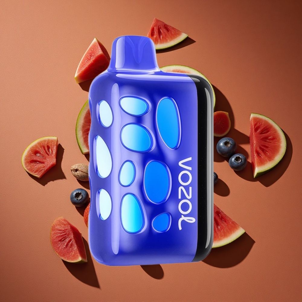 VOZOL RAVE 40000 Borovnica Lubenica 270 Stepeni Žarki Sijaj Dizajn 20/50mg/ml Никотин