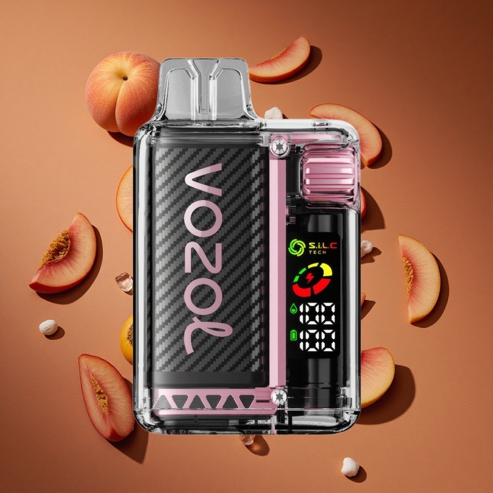 VOZOL Vista 20000 Pufova Odvodna 650 мАх батерија Breskva Led Dispozabil Vape