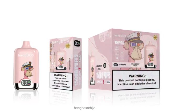 Bang Box 15000 пуффс грожђе од јагоде - Bang Box Puff