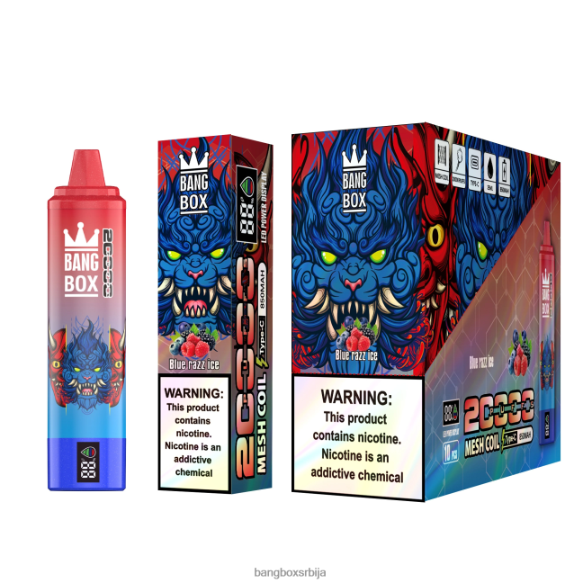 Bang Box Паметни екран са 20000 удисаја киви од јагоде - Bang Box Vape Cena
