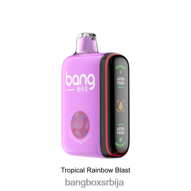 Bang Box 9000-18000 пуффс интелигентни дисплеј снаге експлозија тропске дуге - Bang Box Puff