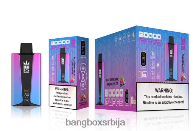 Bang Box Паметни екран са 30000 удисаја боровница кисела малина лед - Bang Box Vape