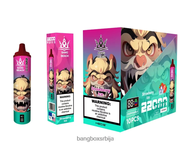 Bang Beach Паметни екран са 22000 пуфова лед од јагоде - Bang Box Puff