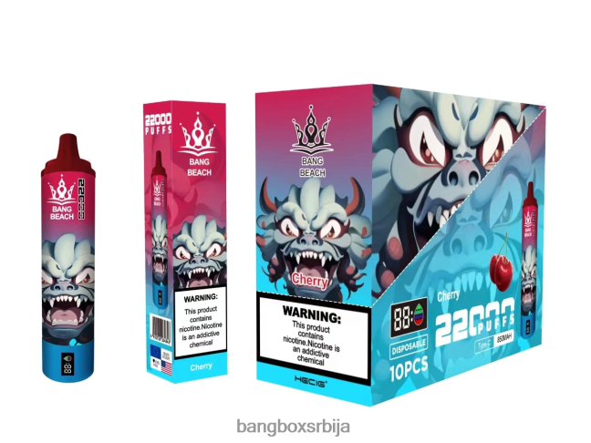 Bang Beach Паметни екран са 22000 пуфова трешња - Bang Box Vape