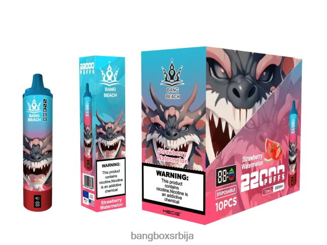 Bang Beach Паметни екран са 22000 пуфова јагода лубеница - Bang Box Vape Price